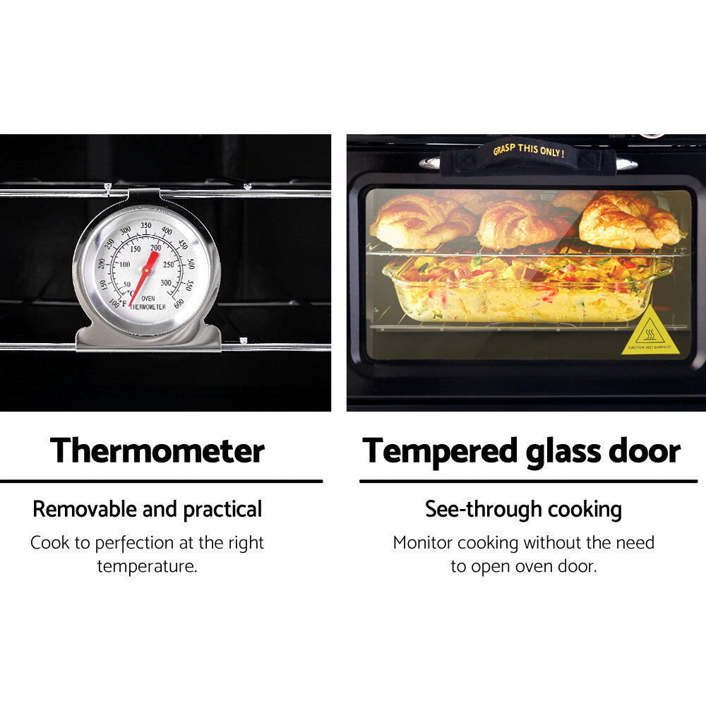 Devanti Portable LPG Gas Oven Black Camping Stove