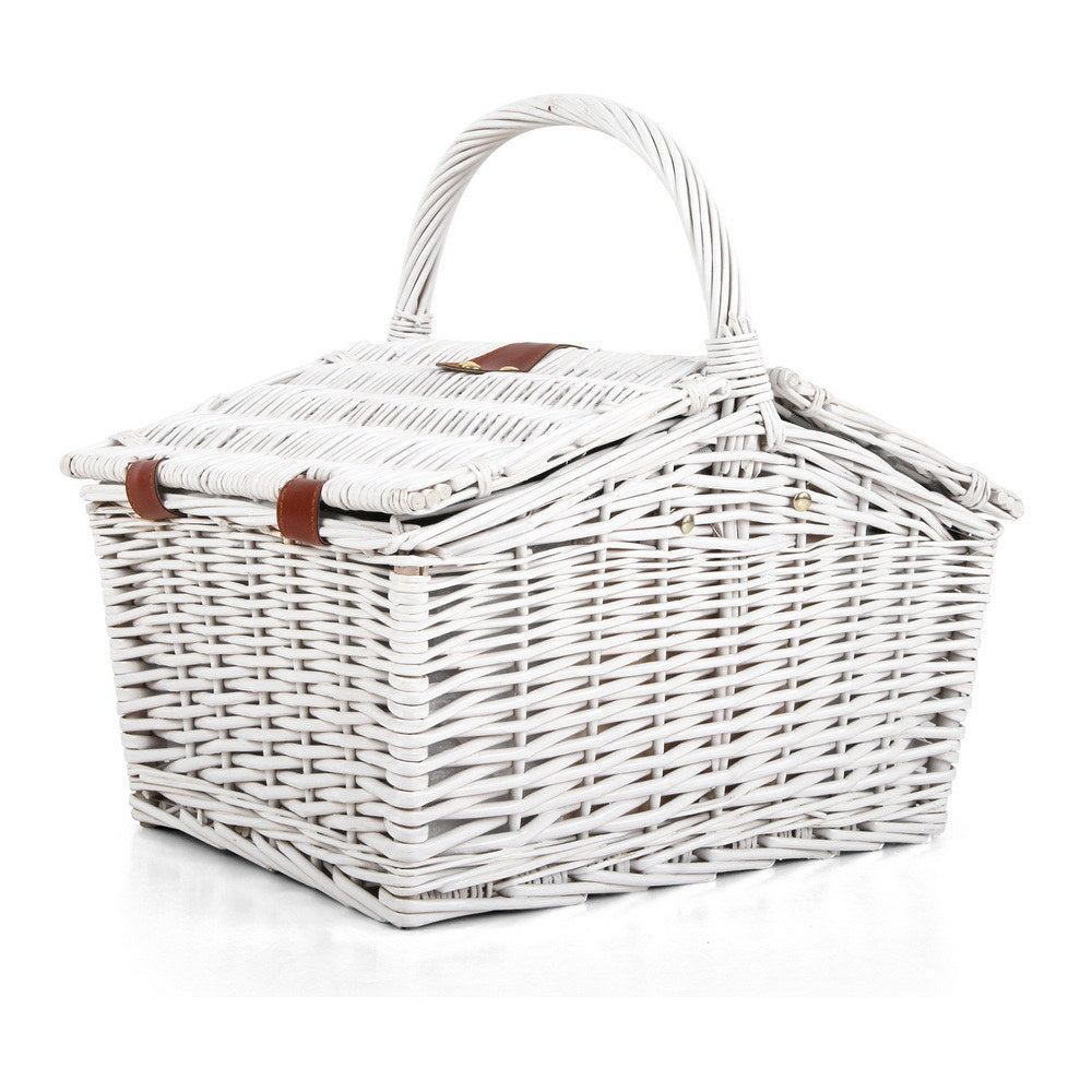 Alfresco 2 Person Willow Picnic Basket Set with Blanket