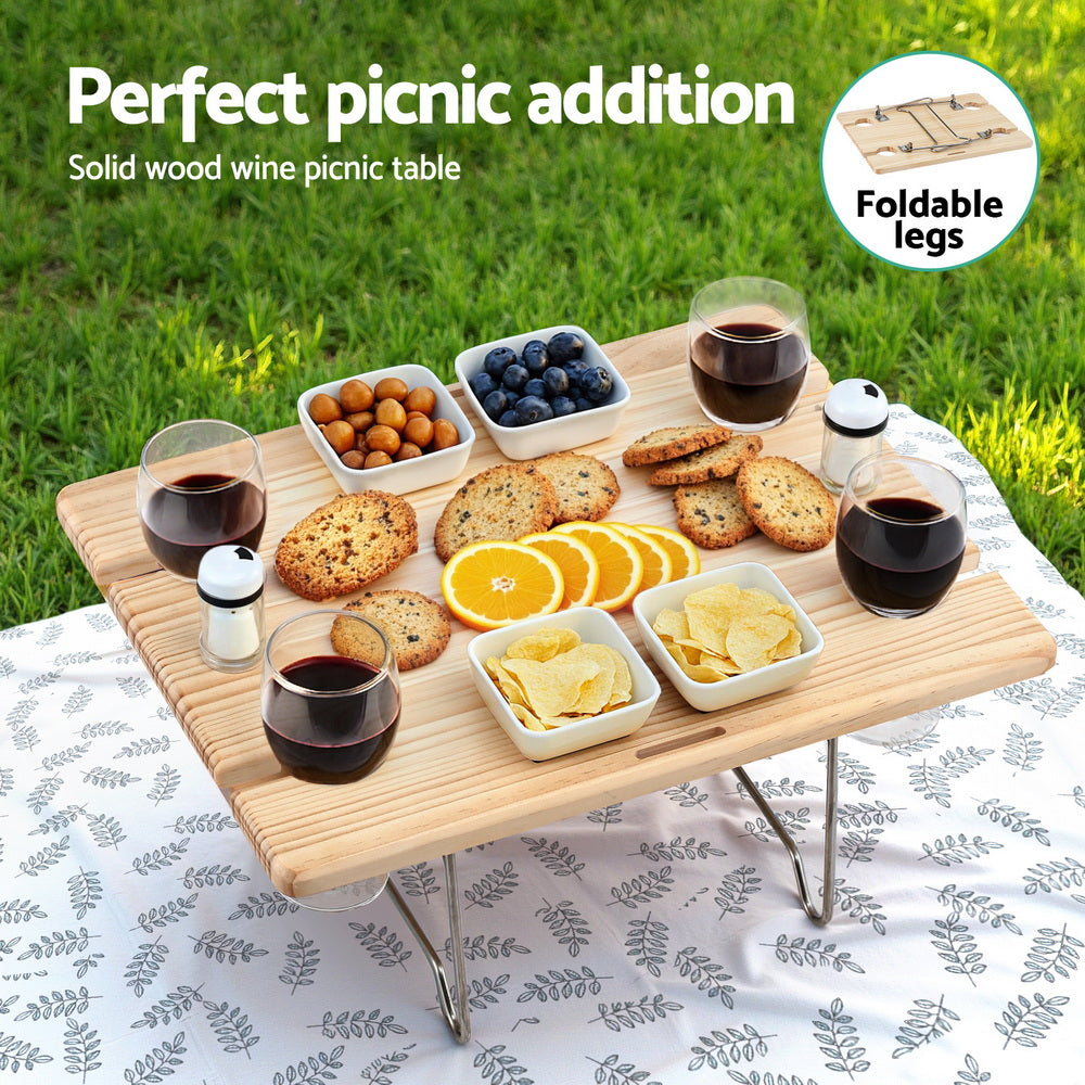 Alfresco 4-Person Picnic Basket Set Insulated Cooler Table Blanket