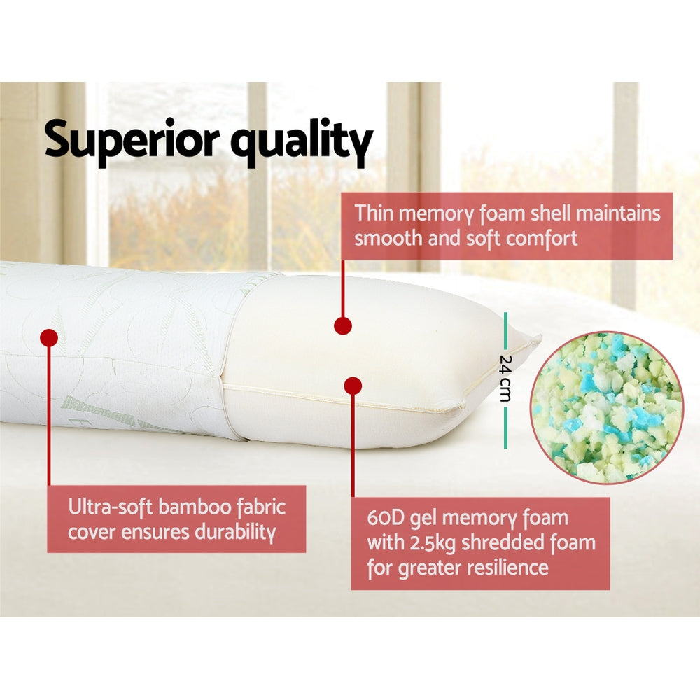 Giselle Bamboo Body Support Pillow Memory Foam