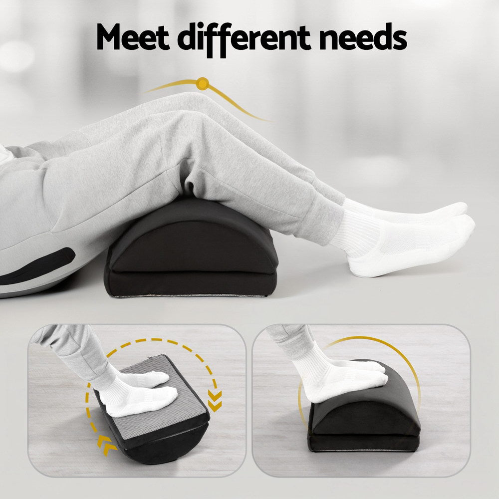 Giselle Adjustable Memory Foam Footrest Cushion Black