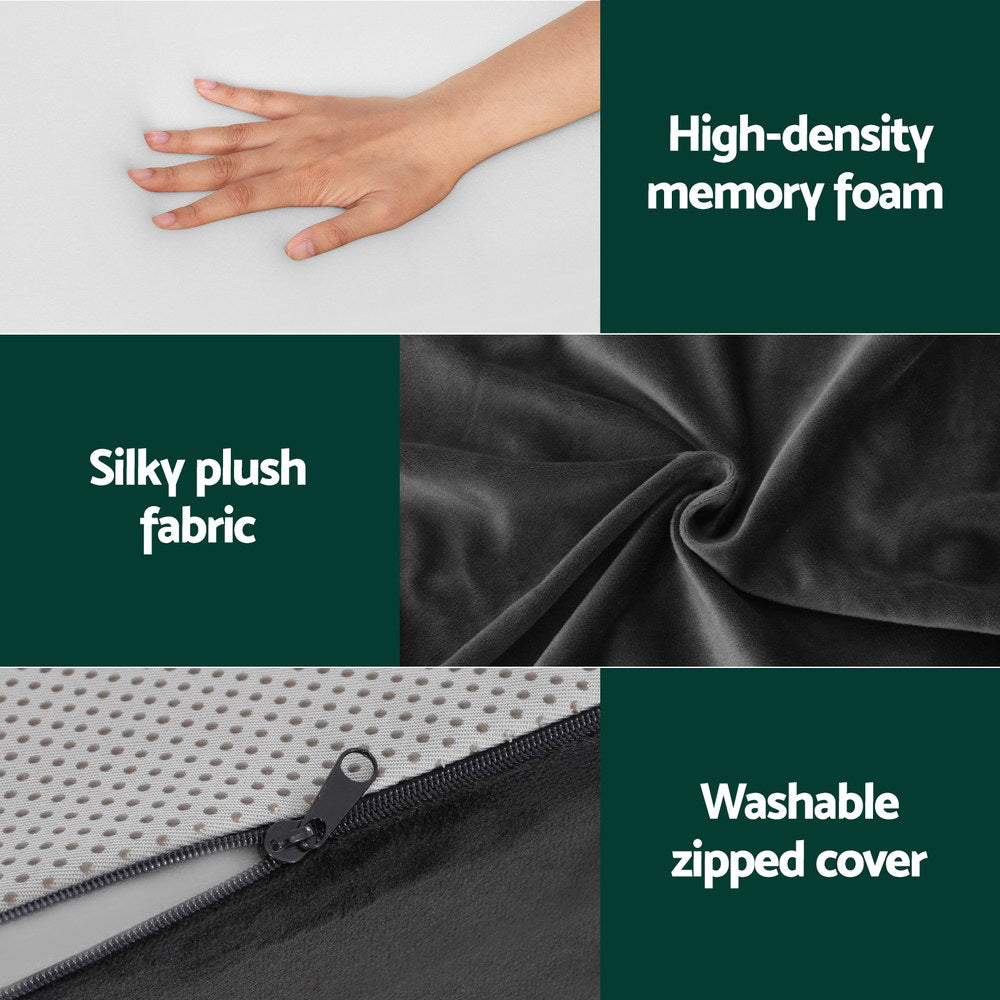 Giselle Memory Foam Footrest Cushion Black