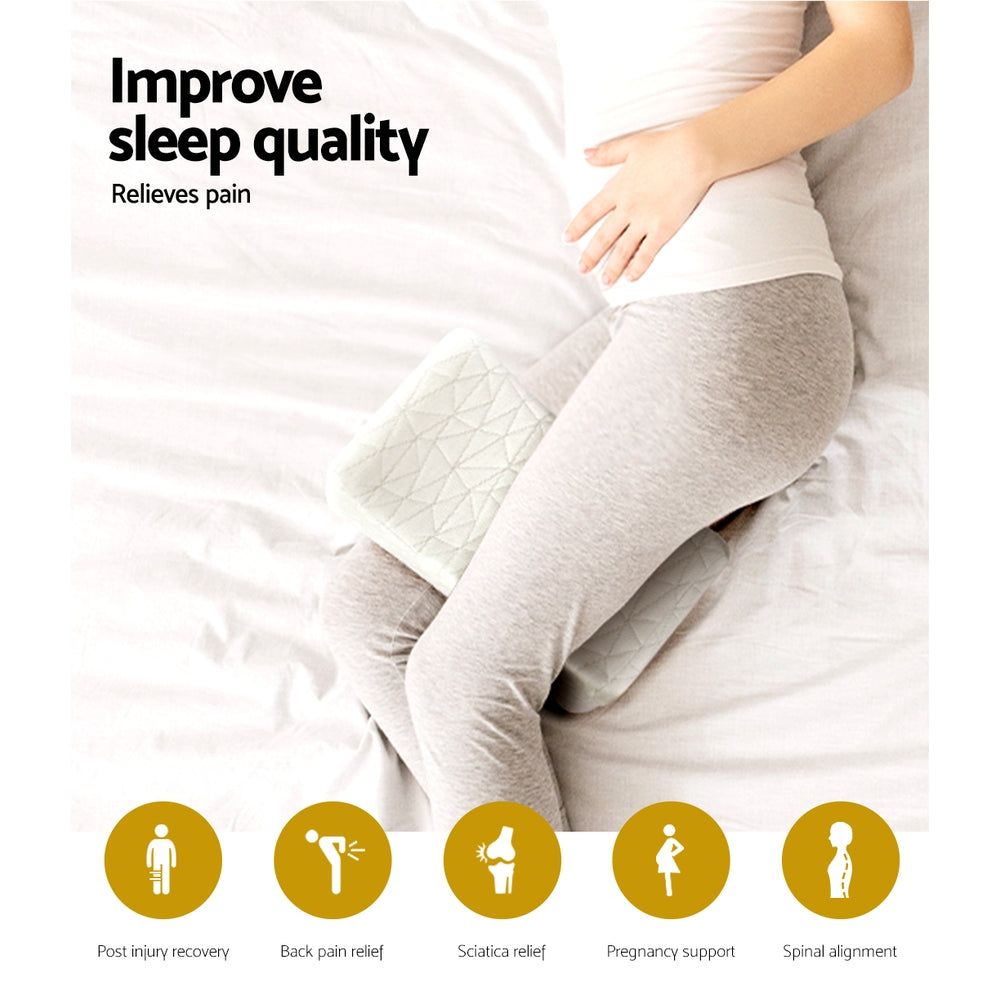 Giselle Memory Foam Knee Pillow Ergonomic Contoured Design