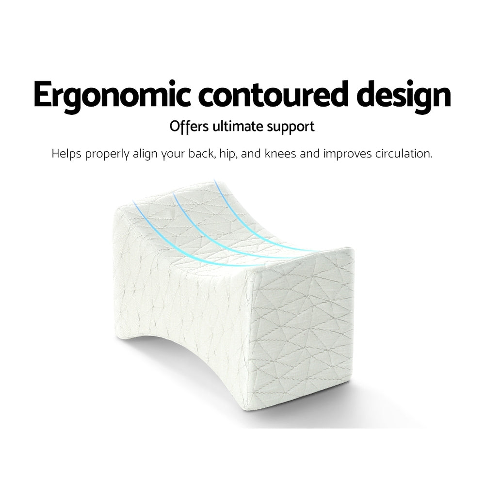 Giselle Memory Foam Knee Pillow Ergonomic Contoured Design