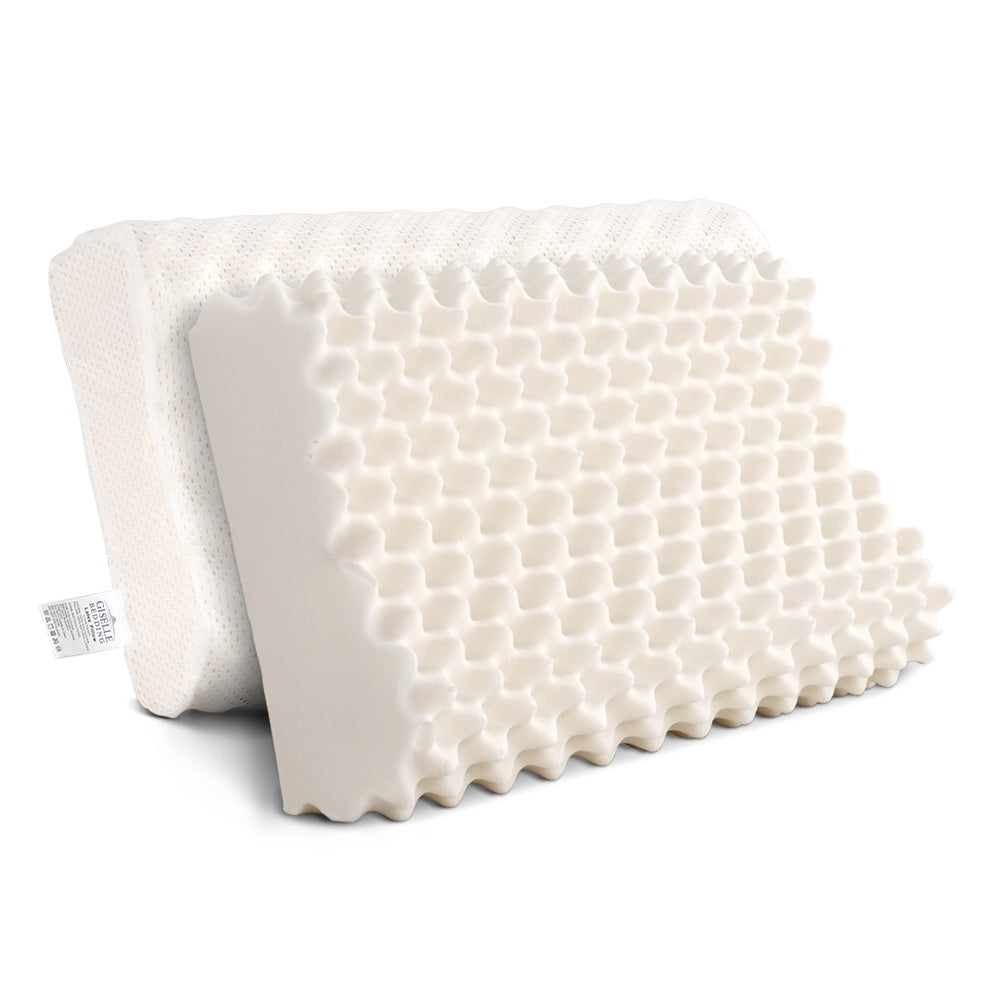Giselle Twin Pack Natural Latex Pillows Anti-Bacterial