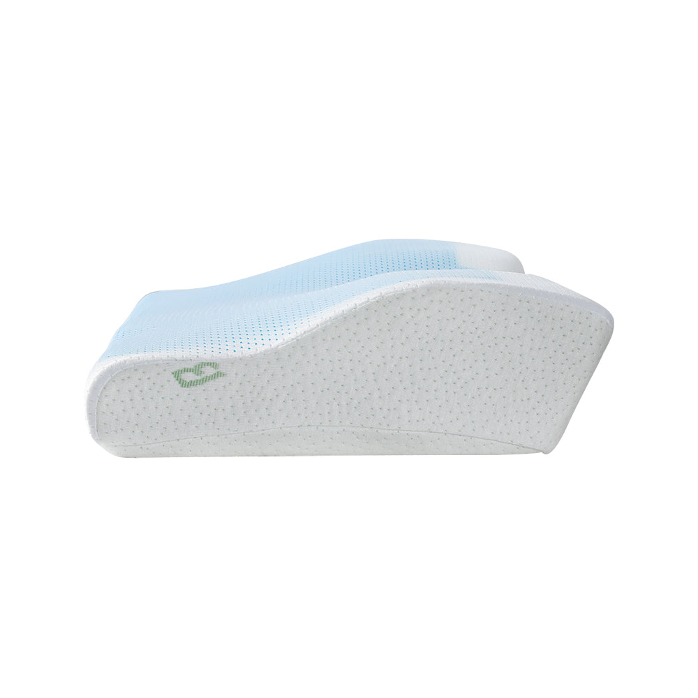 Giselle Memory Foam Contour Pillow Cool Gel Bamboo Cover White