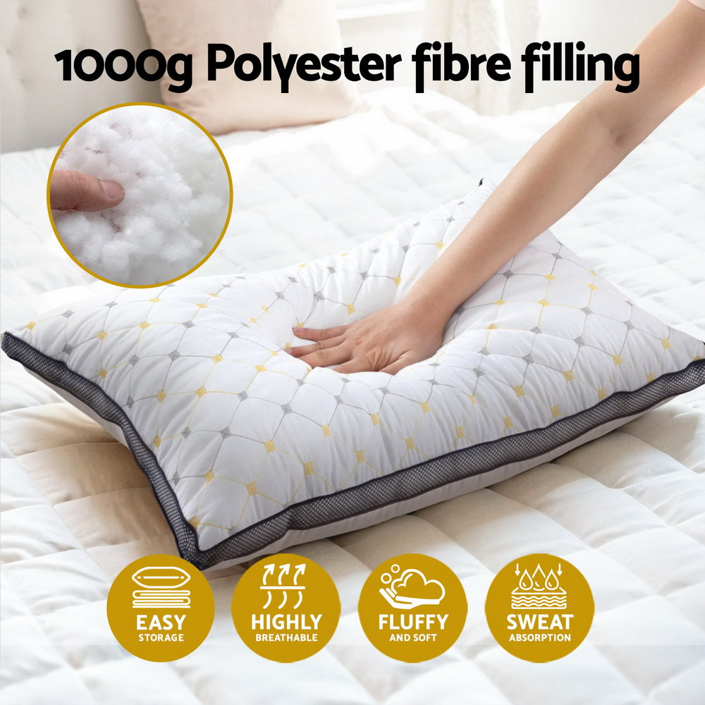 Giselle 4-Pack Microfibre Pillows White