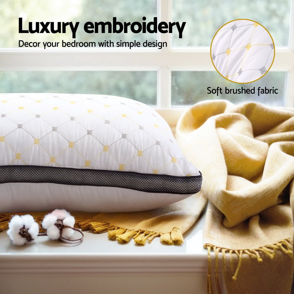Giselle 4-Pack Microfibre Pillows White