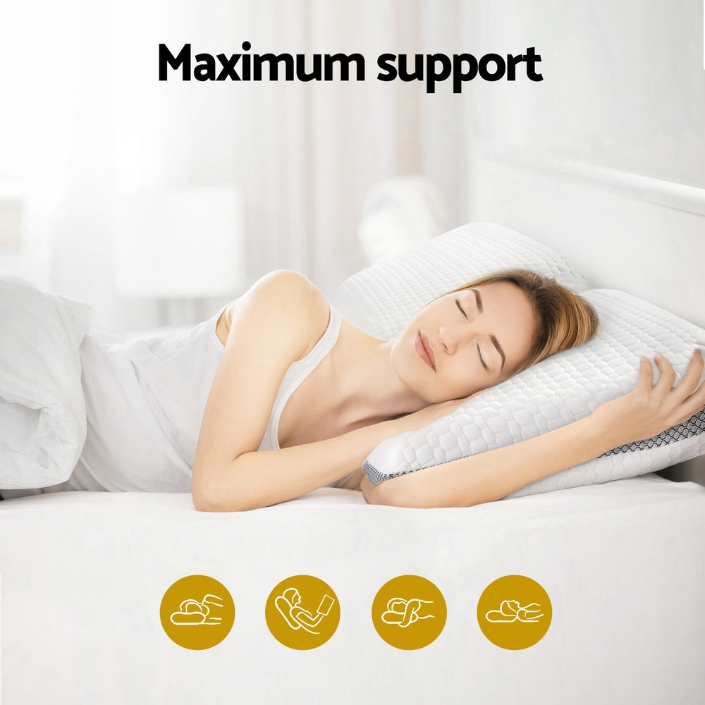 Giselle Bedding Memory Foam Pillow White 60x40cm