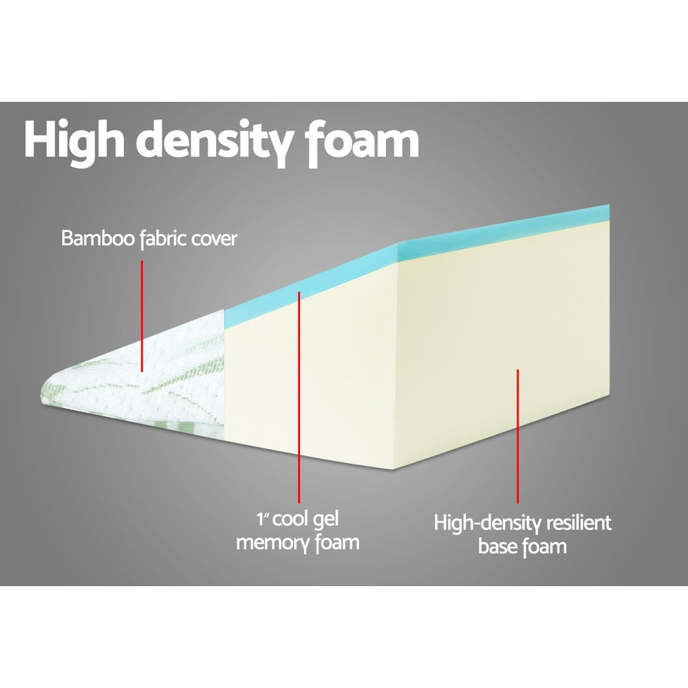 Giselle Twin Pack Wedge Pillows Bamboo Cover Memory Foam