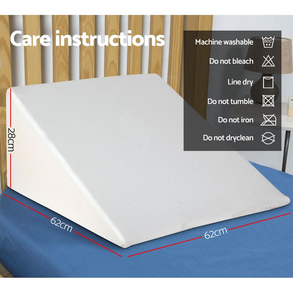 Giselle Bedding Wedge Support Pillow White