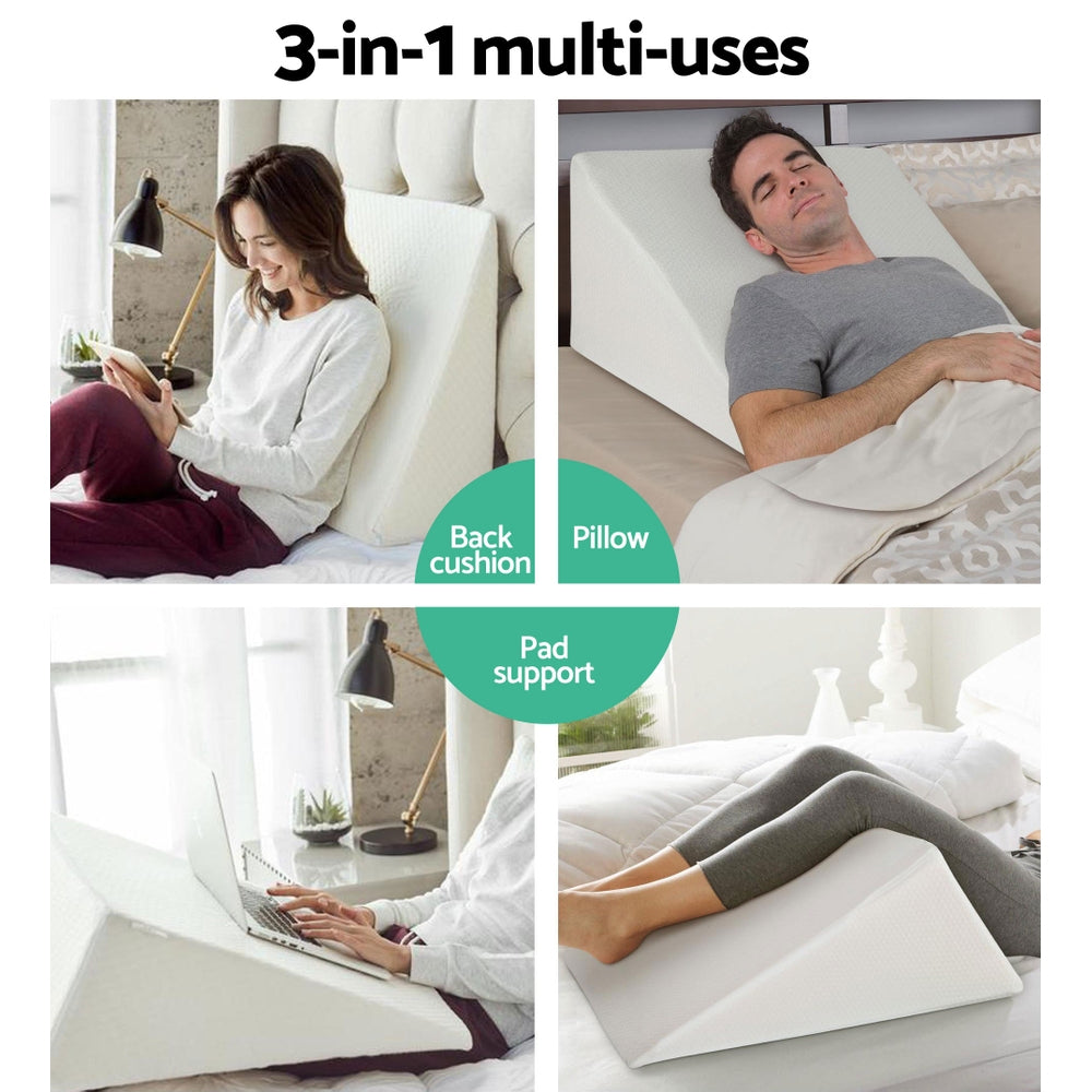 Giselle Bedding Wedge Support Pillow White