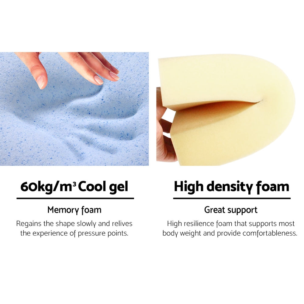 Giselle Bedding Wedge Pillow Memory Foam White & Blue