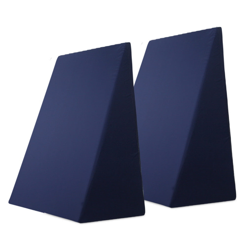 Giselle Twin Pack Wedge Pillow Cool Gel Memory Foam Blue