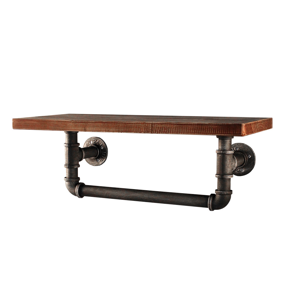 IVES Floating DIY Pipe Shelf Industrial Timber Metal