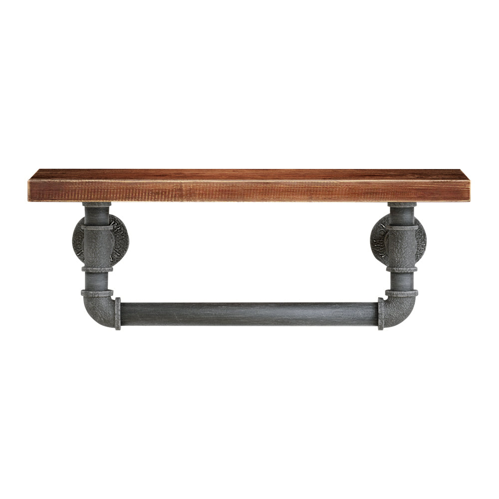IVES Floating DIY Pipe Shelf Industrial Timber Metal