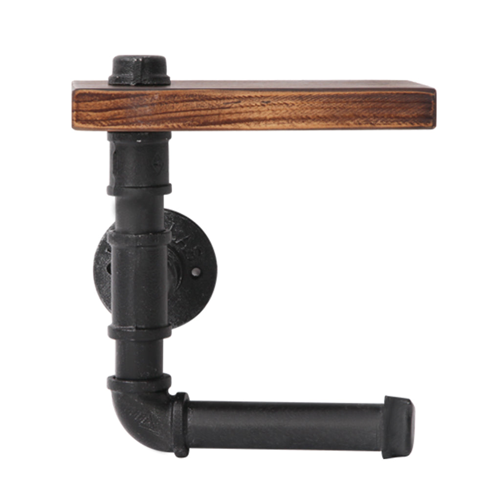 DIY Pipe Shelf Toilet Paper Holder Rustic Industrial Adjustable