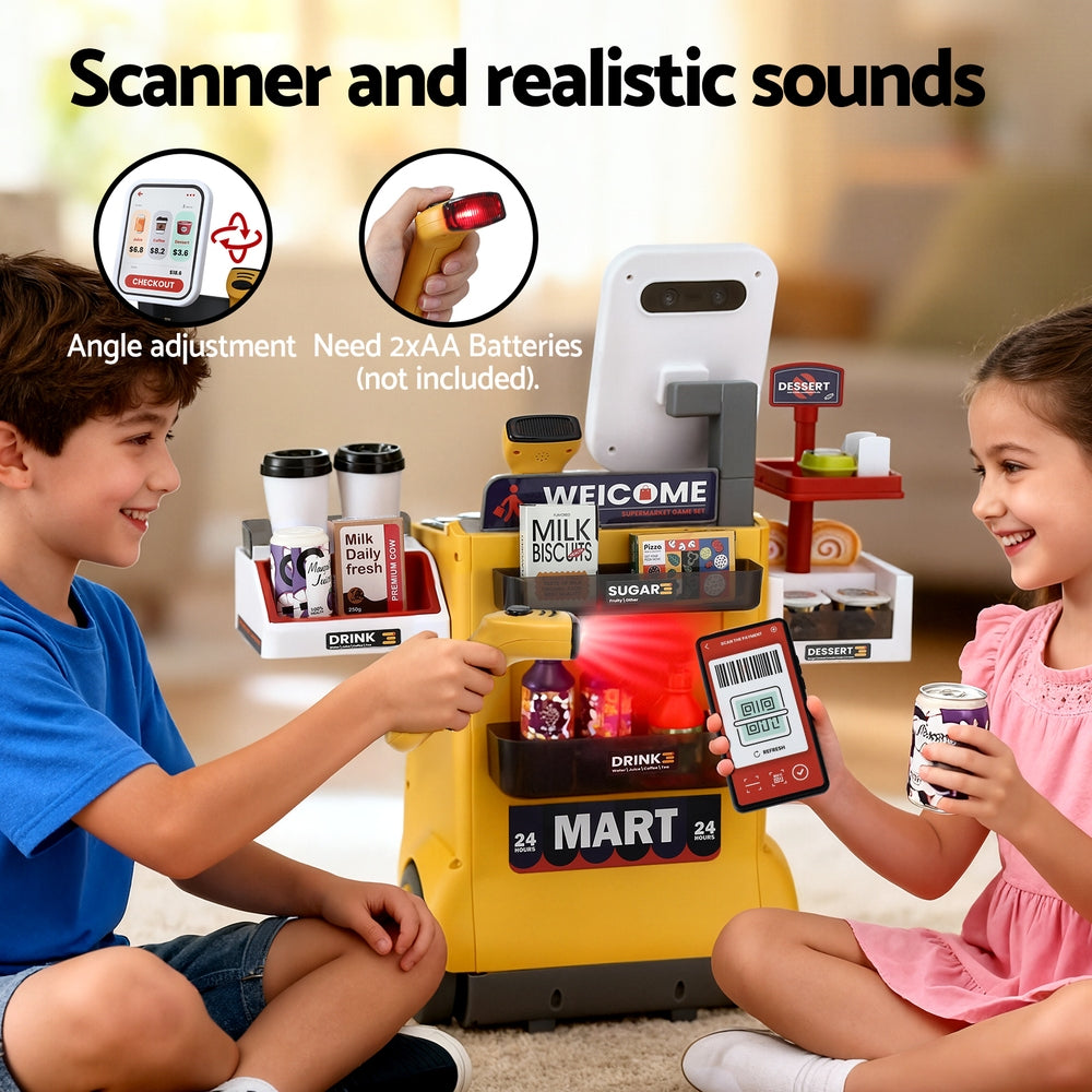 Keezi Kids Supermarket Pretend Play Set 48pcs
