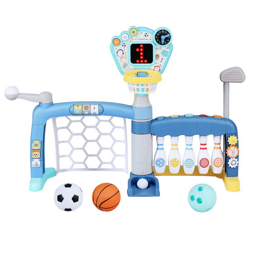 Keezi Kids 5-in-1 Sports Activity Centre Blue