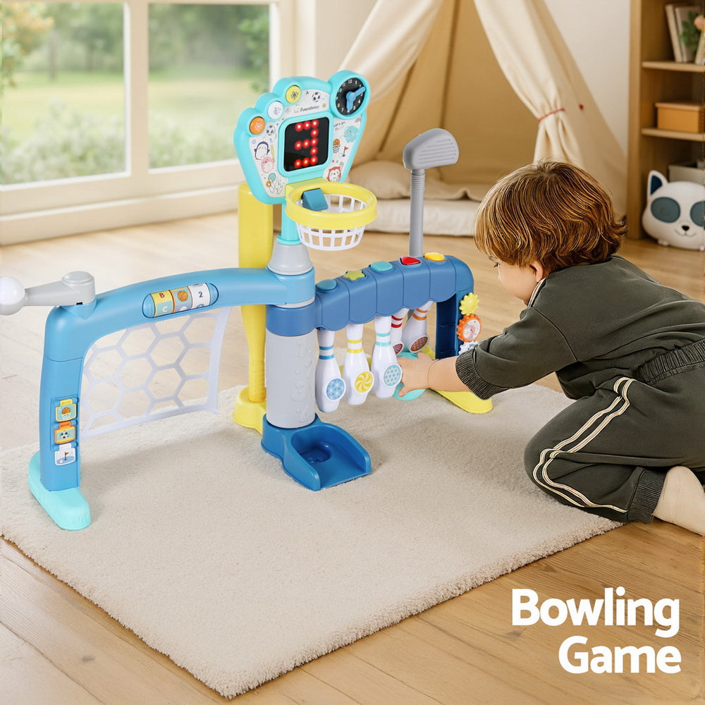 Keezi Kids 5-in-1 Sports Activity Centre Blue