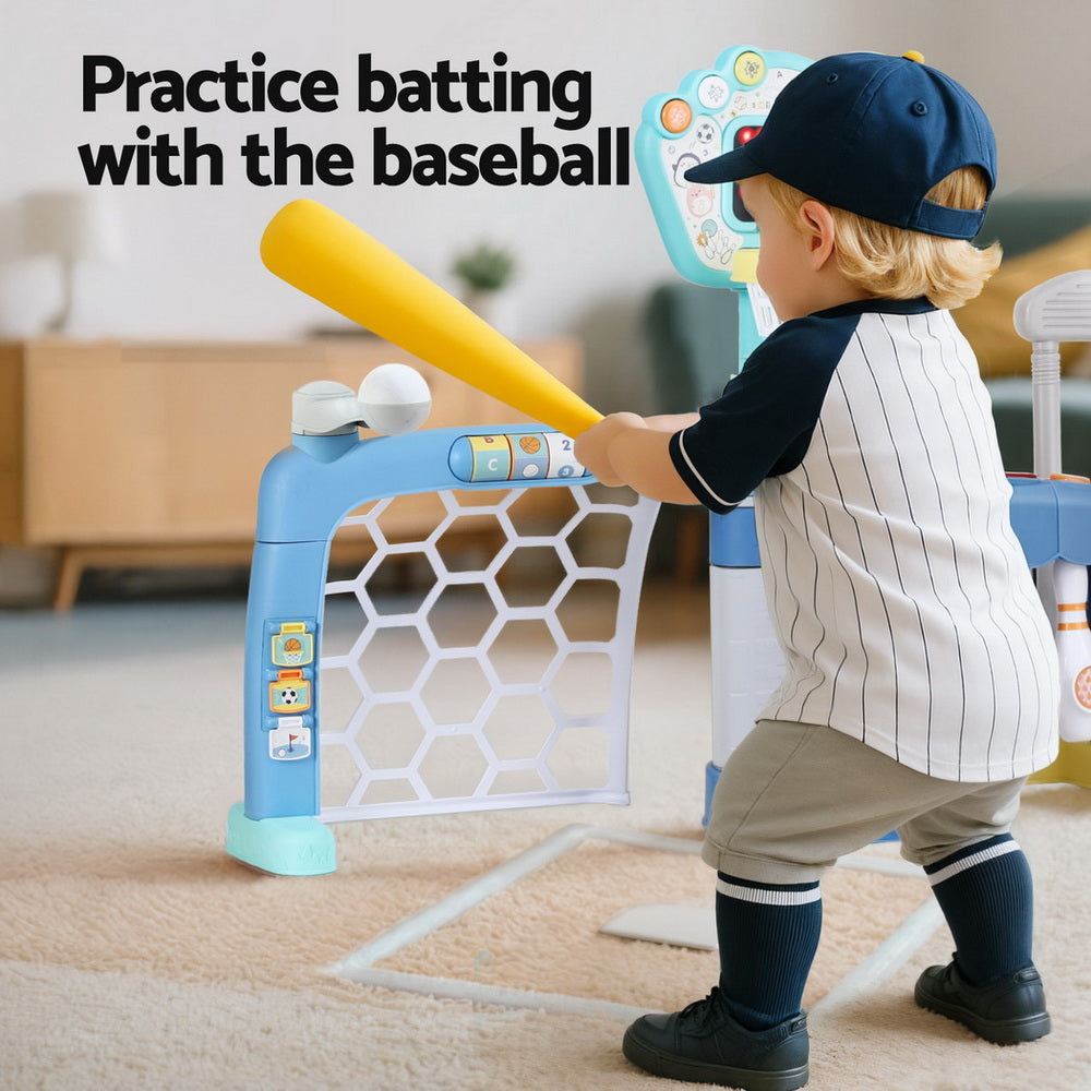 Keezi Kids 5-in-1 Sports Activity Centre Blue
