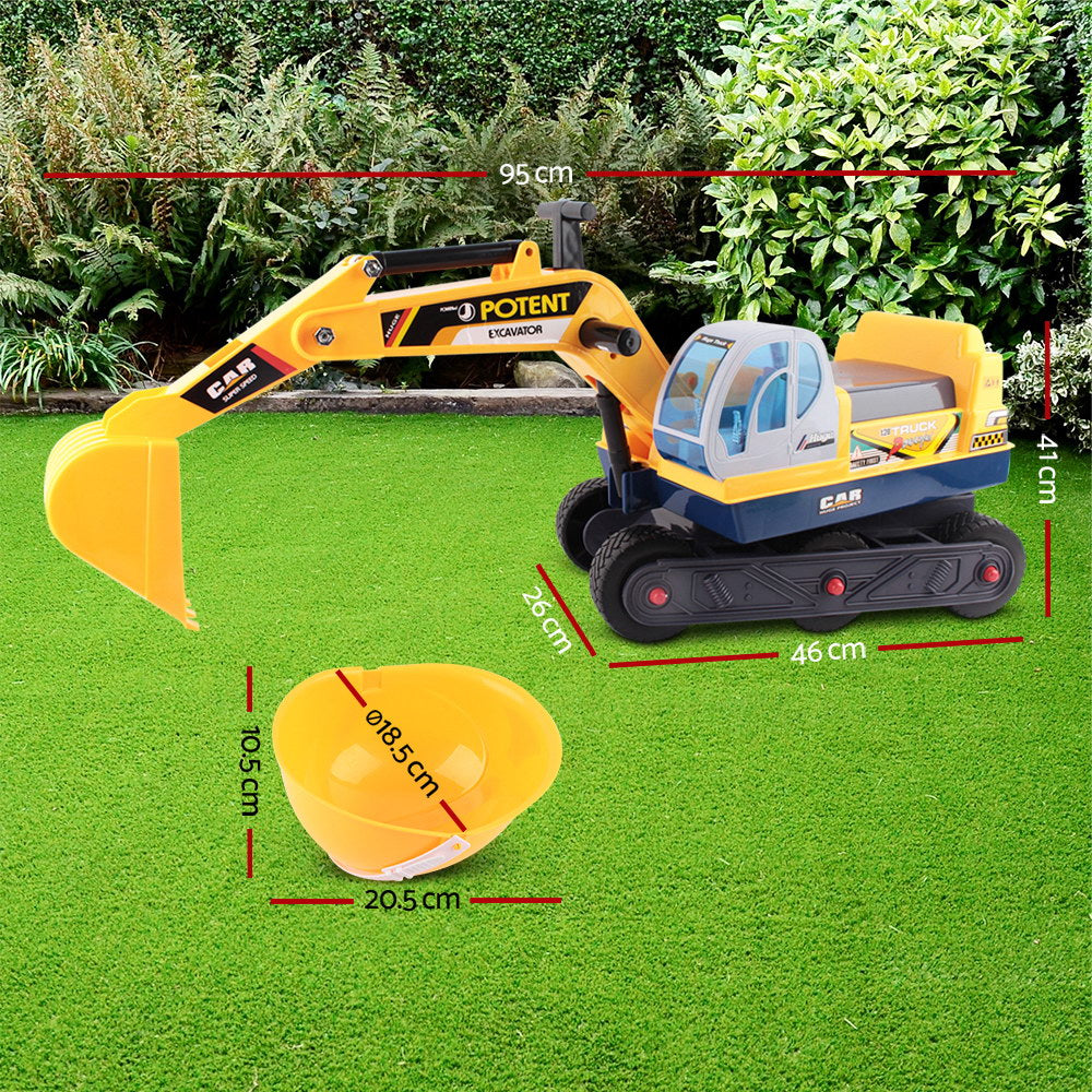 Keezi Kids Ride On Excavator Digger Yellow