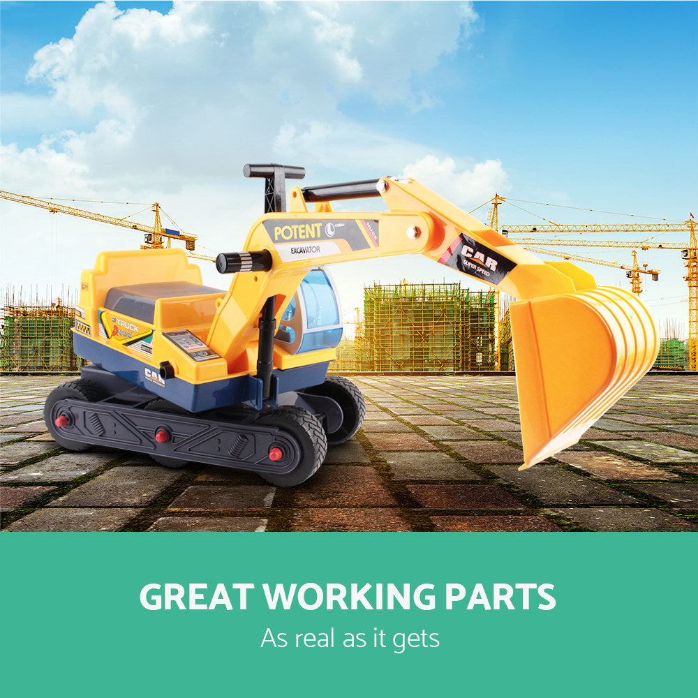 Keezi Kids Ride On Excavator Digger Yellow