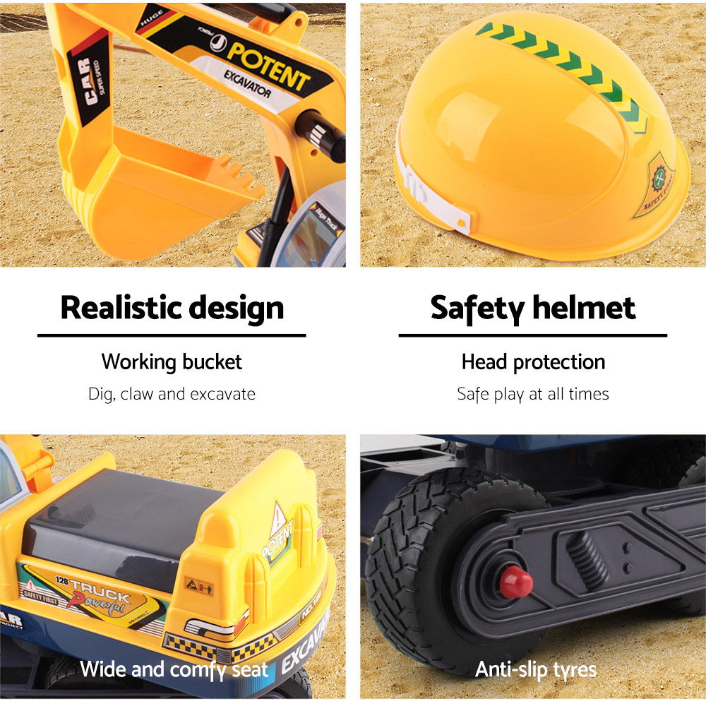 Keezi Kids Ride On Excavator Digger Yellow