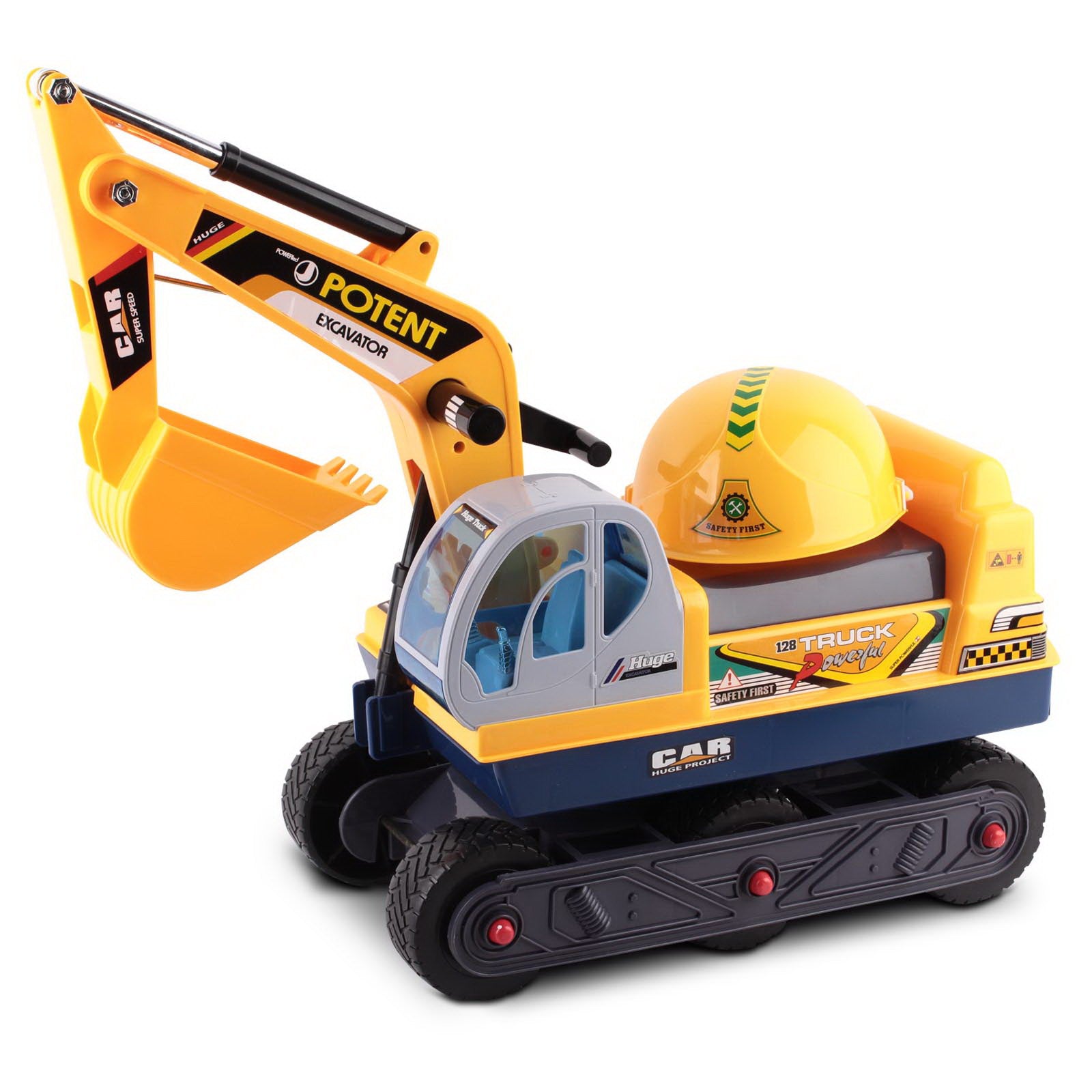 Keezi Kids Ride On Excavator Digger Yellow
