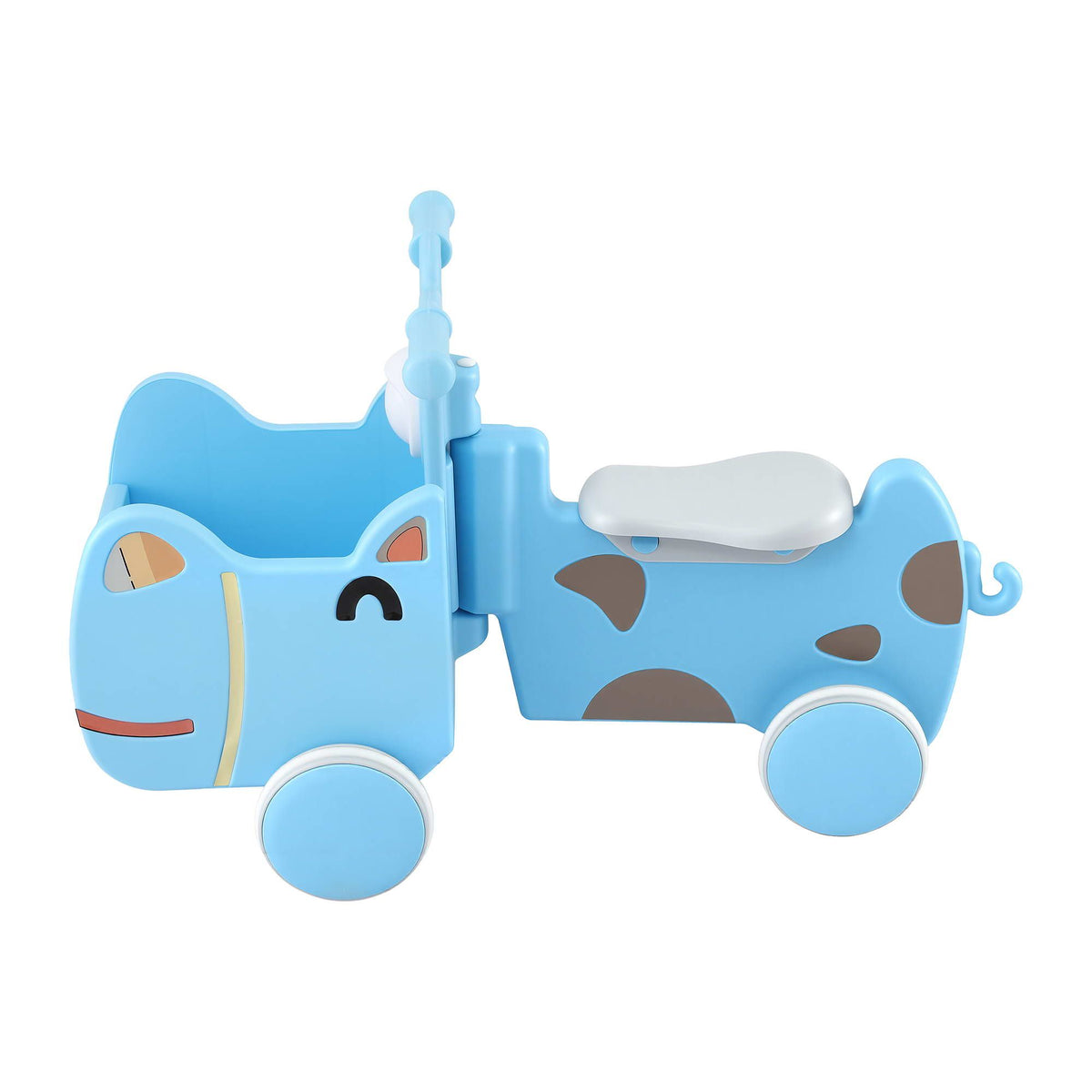 KEEZI Kids Ride On Push Car with Storage Space Blue