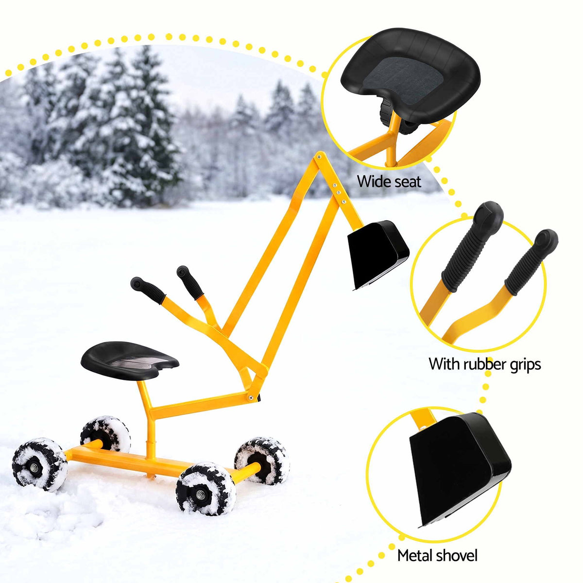 Keezi Ride On Digger with Sand and Water Table Set