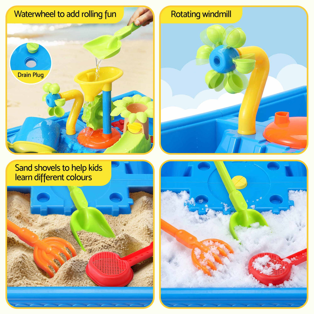 Keezi Ride On Digger with Sand and Water Table Set