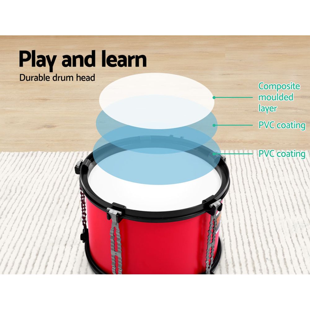 Keezi 7-Piece Junior Drum Kit Red