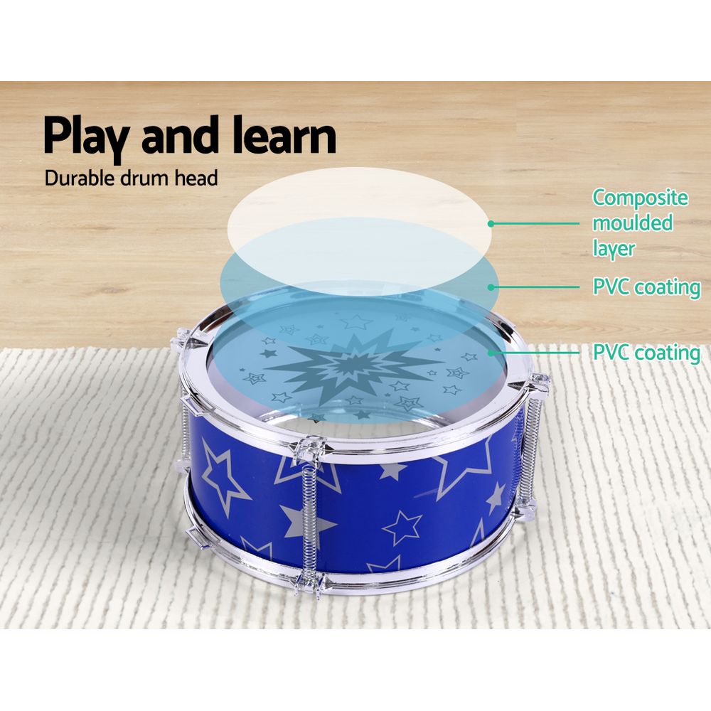 Keezi 8-Piece Kids Drum Set Blue