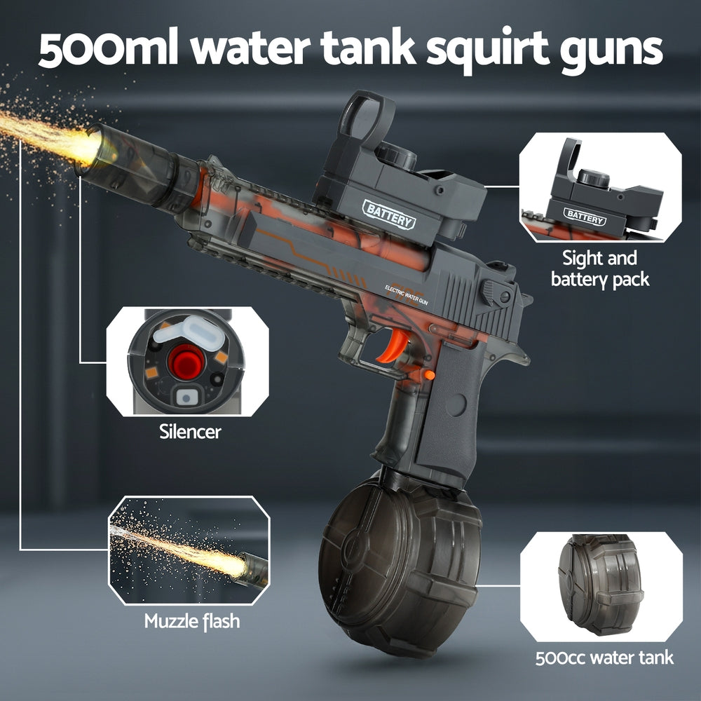 Keezi Kids Electric Water Gun 500ml Water Tank Grey