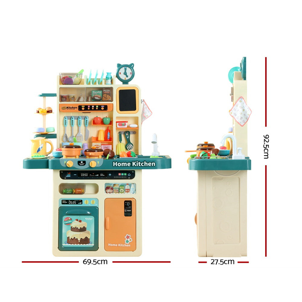 Keezi Kids Kitchen Play Set Cooking Sound Steam Light Multicoloured