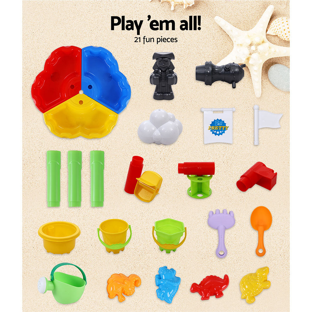 Keezi Kids Sandpit Water Table Outdoor Beach Toy