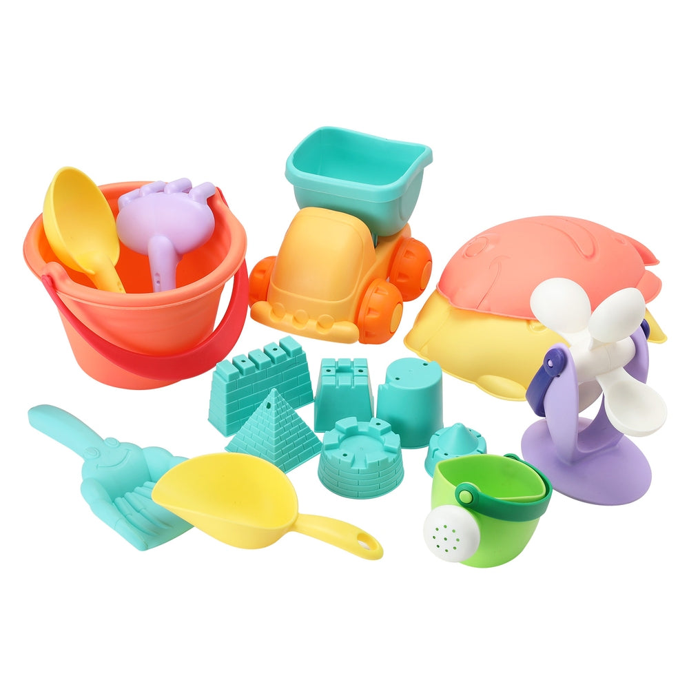 16pc Beach Sand & Water Table Set, Shovels, Truck - Keezi