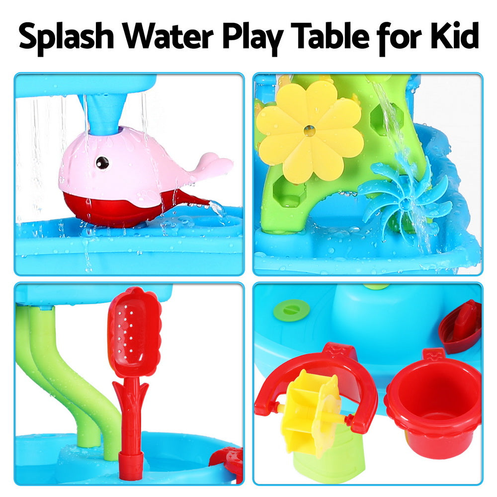 Keezi 4-Tier Kids Sand and Water Activity Table Multicolour