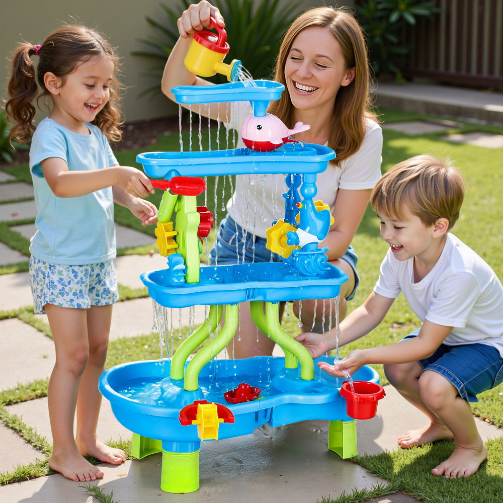 Keezi 4-Tier Kids Sand and Water Activity Table Multicolour