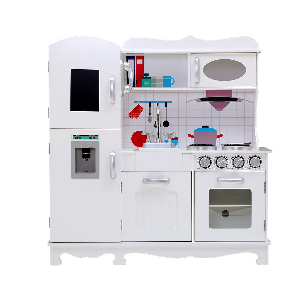 Keezi Wooden Kids Kitchen Play Set White
