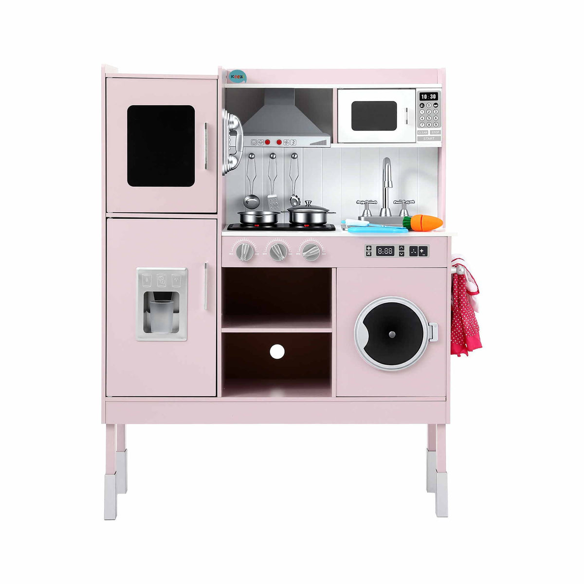Keezi Wooden Pretend Kitchen Playset 102cm Pink