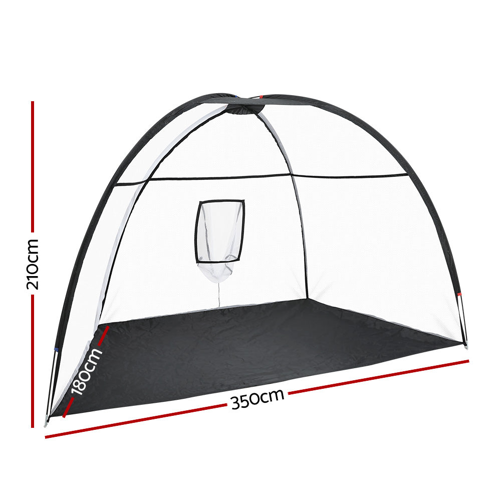 Everfit 3.5m Golf Practice Net Portable Training Aid Black