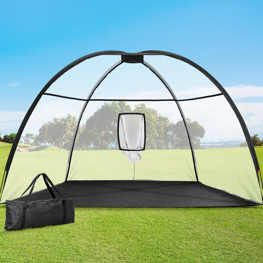 Everfit 3.5m Golf Practice Net Portable Training Aid Black