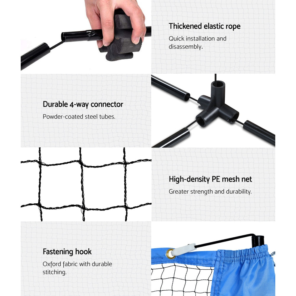 Everfit 3m Adjustable Sports Net Portable Tennis Volleyball Badminton Kit