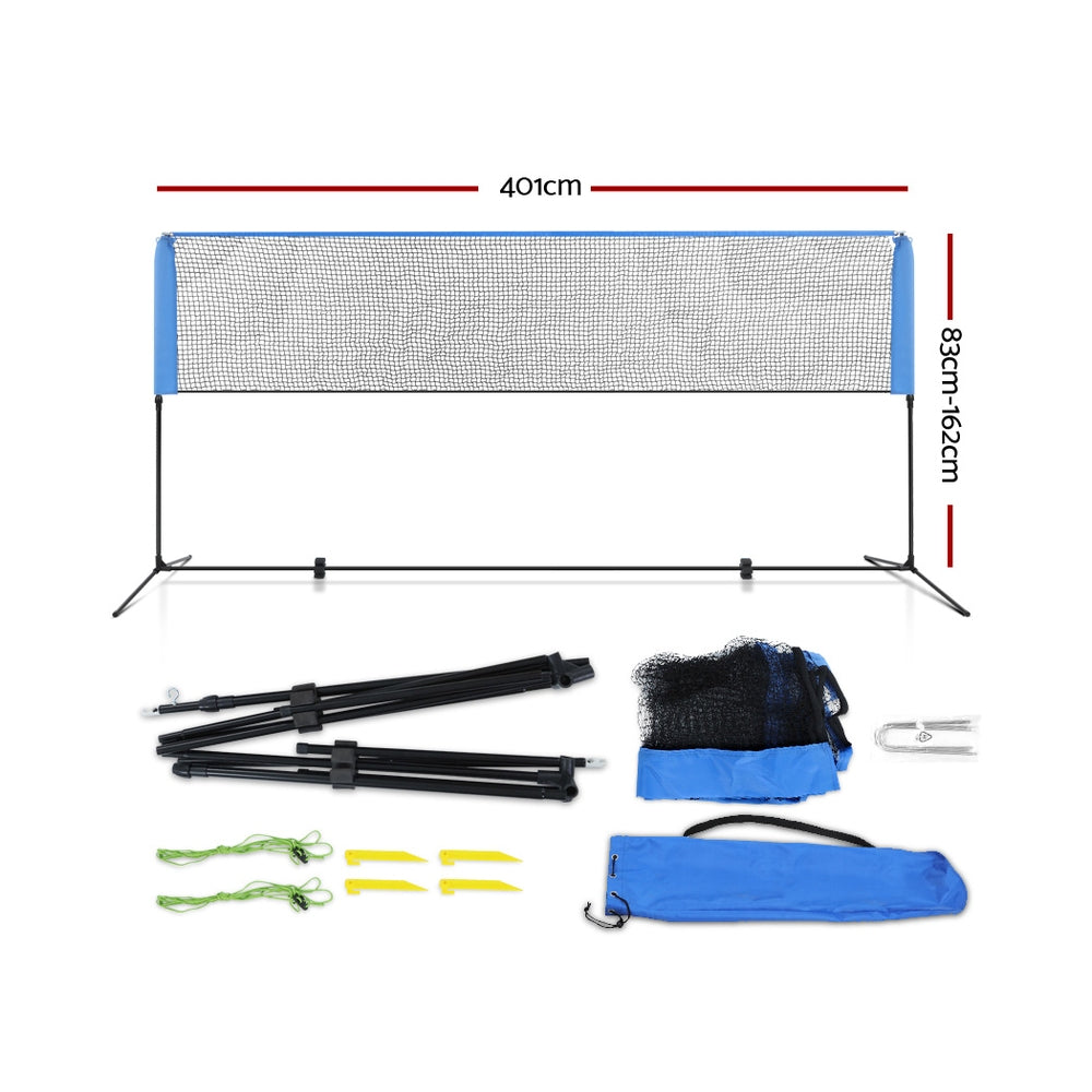 Everfit 4m Portable Sports Net Adjustable Height for Tennis, Volleyball, Badminton