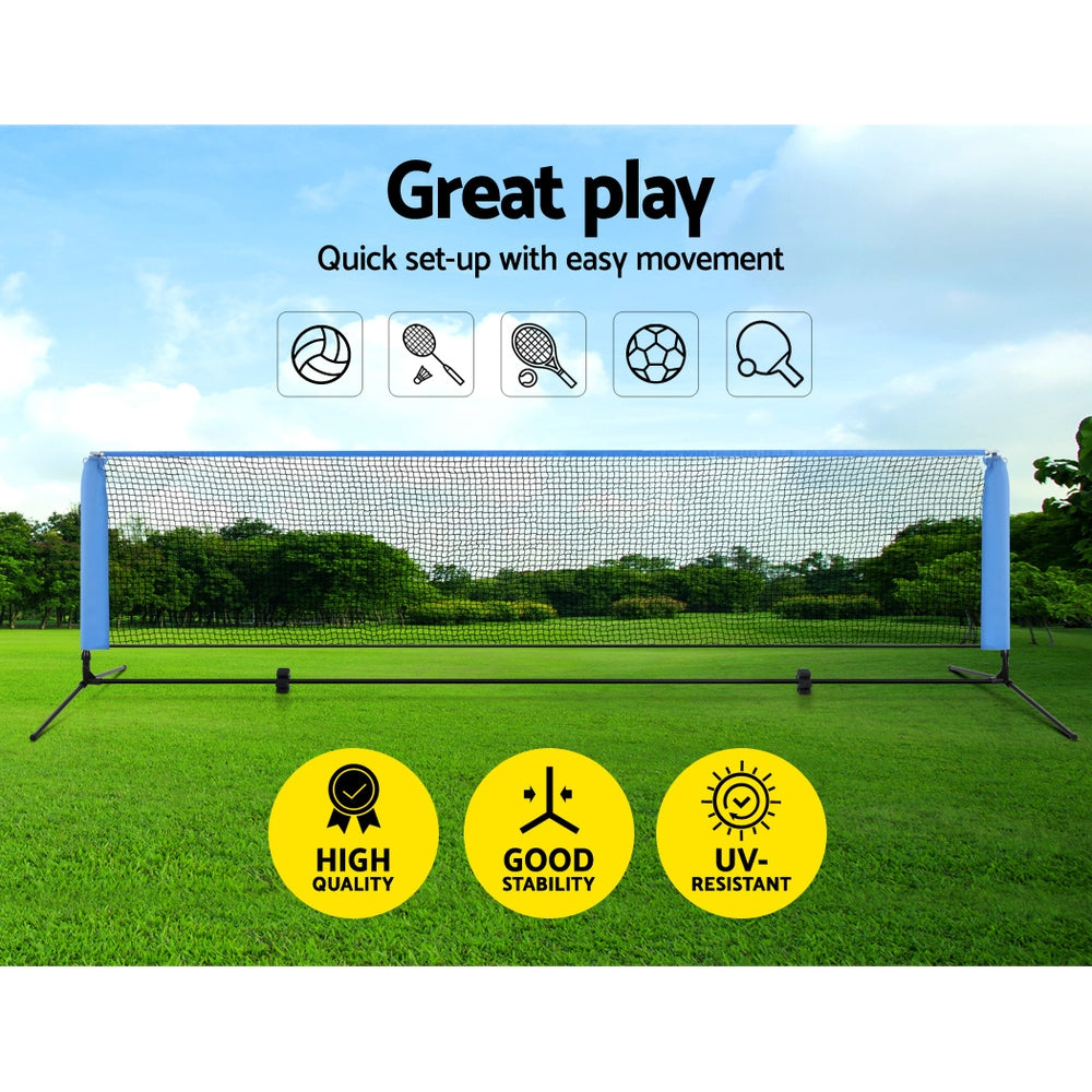 Everfit 4m Portable Sports Net Adjustable Height for Tennis, Volleyball, Badminton