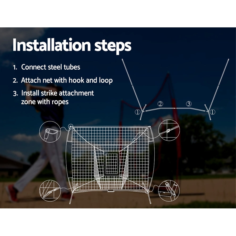 Everfit 7ft Baseball Softball Training Net Kit with Stand