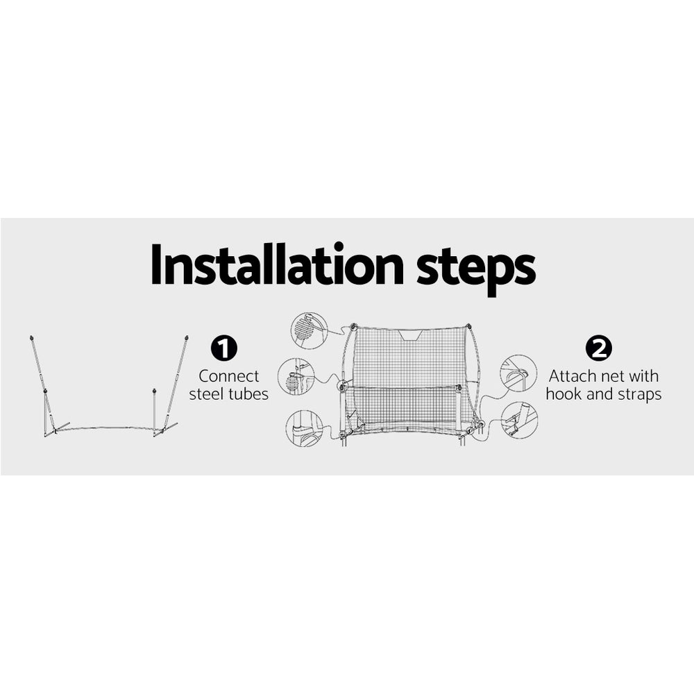 Everfit 1.8m Portable Soccer Rebounder Net Training Goal