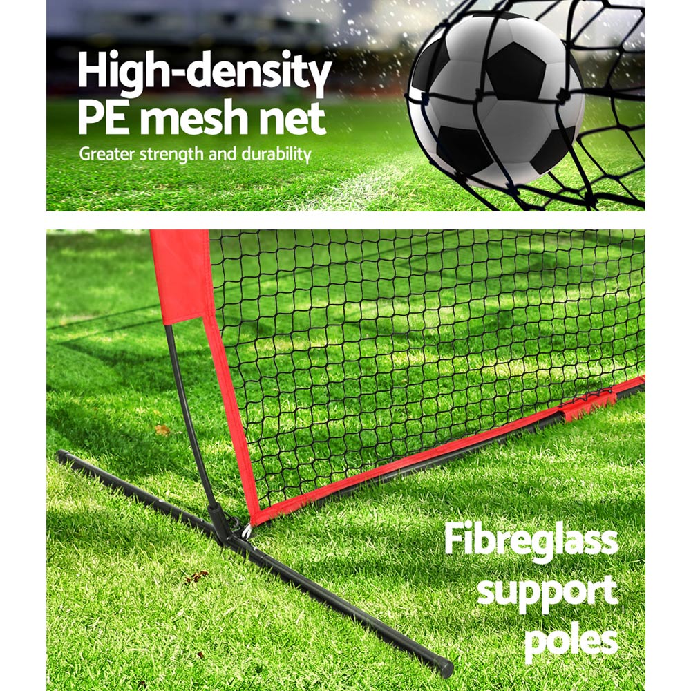 Everfit 1.8m Portable Football Soccer Net Training 3 Target Zones